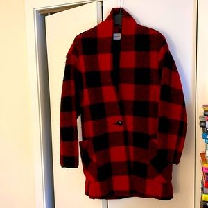 Isabel Marant Etoile buffalo check wool coat size 38